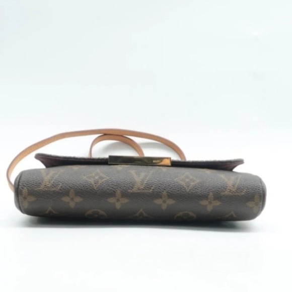 100% Authnetic Louis Vuitton Favorite Pm Brown Monogram Canvas Satchel Bag - Picture 6 of 11